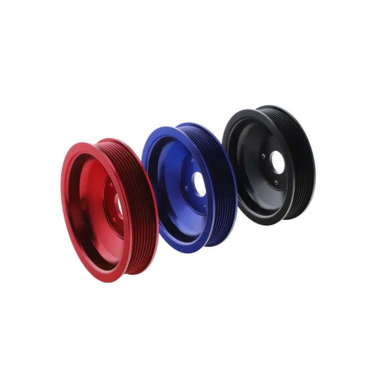  Customized aluminum color anodized pulley, as well as mini models.